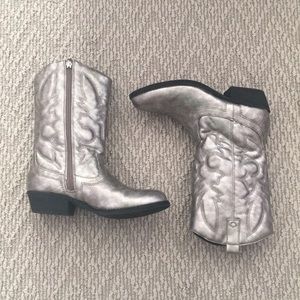 silver cowgirl boots by Nina